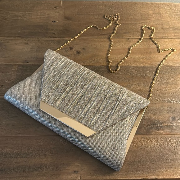 Evening Clutch Purse in Champagne Color - Picture 1 of 4